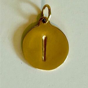 Helen Ficalora ‘I’ Alphabet Letter Charm, 14k Gold, EUC